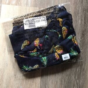 Vera Bradley Toucan Party Soft Fringe Scarf Print New NWT Navy Rayon Pineapple